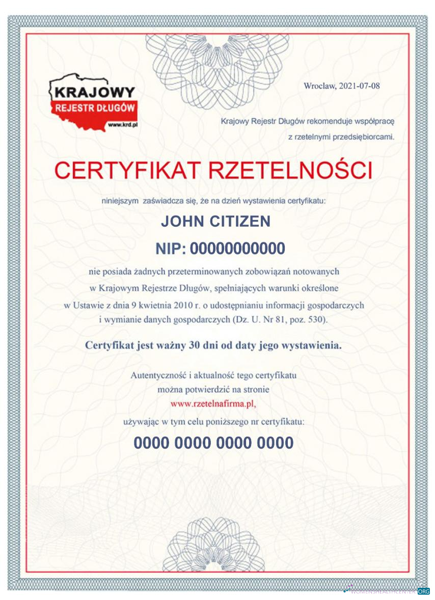 Download POLAND business certificate Photoshop template